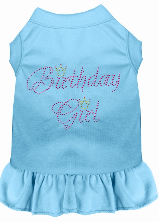 Birthday Girl Rhinestone Dress Baby Blue XXL